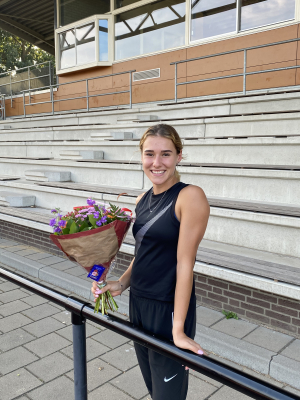 Huldiging Nederlands kampioene Anne Knijnenburg